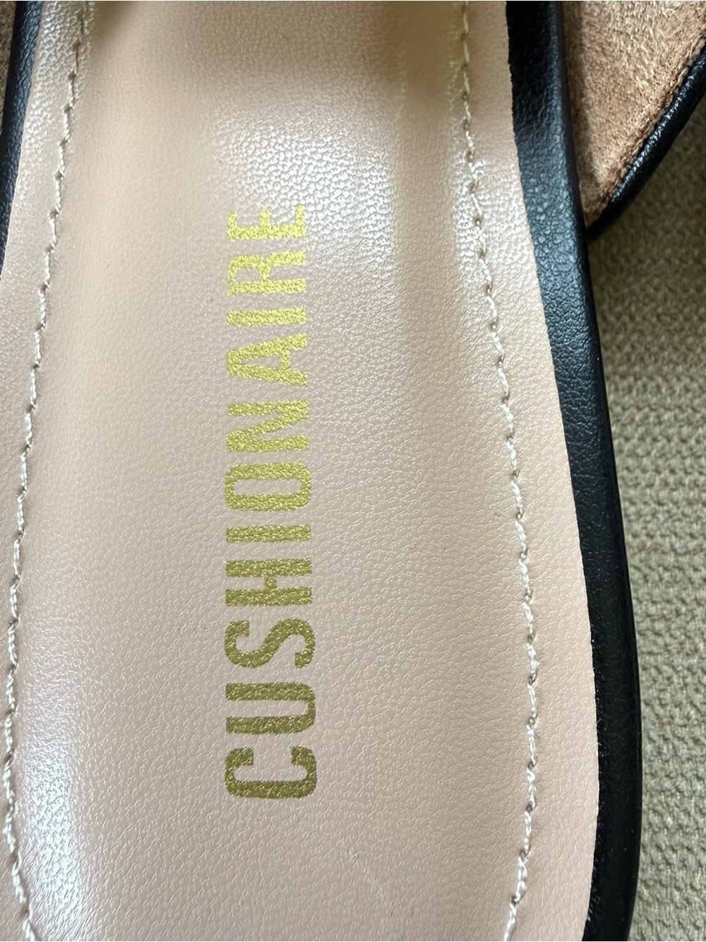 Black Leather Backless Loafers with Gold Horsebit Detail - Picture 9 of 15